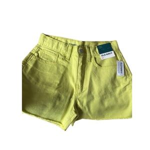 Old Navy Girl’s High Waist Lime Shorts